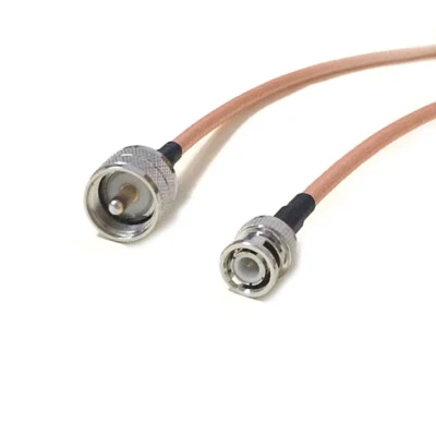 BNC male plug to UHF male PL259 pigtail cable RG142 50cm for ham radio CCTV NEW - Image 1 of 4
