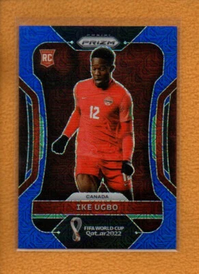 Ike Ugbo 2022 Panini Prizm FIFA World Cup Prizms Blue Mojo RC #48 /75 Canada - Image 1 of 4