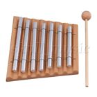 7 Tone Wooden Percussion Chime Mallet 7 Aluminum Tube Musical Toy