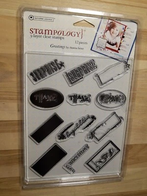 Nuevo en paquete ~ Hojas de otoño 3 capas estampillas transparentes 12 piezas saludos por Rhonna Farrer Foto 1 de 2