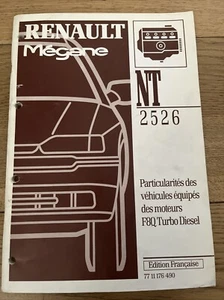 Manuel reparation ATELIER RENAULT Megane Nt 2526 Particularites Vehicules Equipe - Picture 1 of 16