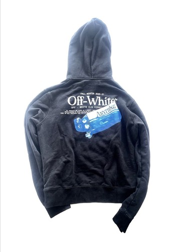 OFF WHITE Felpa con cappuccio bianca spenta Pascals Medicine grande