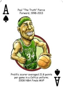 Paul Pierce Ace of Spades Boston Celtics Caricature Playing Card - Picture 1 of 4