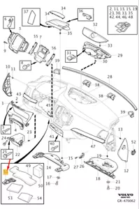 VOLVO XC90 MK2 Dash Panel Sound Absorber Bracket LHD 31403708 NEW GENUINE - Picture 1 of 2