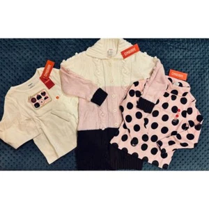 NWT Gymboree Sweeter Than Chocolate Neapolitan Cardigan & 2 Tops LOT size 6 - Picture 1 of 17