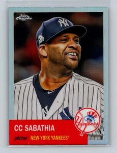 Topps 2022 cromo platino aniversario #140 C.C. Sabathia Refractor NY Yankees - Imagen 1 de 2