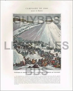 TYPOGRAVURE XIXe ARMéE NAPOLéON BONAPARTE 1800 PASSAGE du MONT SAINT BERNARD 3 - Imagen 1 de 1