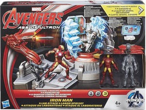Marvel Avengers Age of Ultron Iron Man Lab Attack Playset With 2 Action Figure