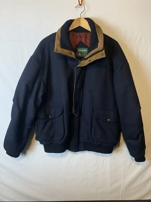 Vintage St John’s Bay Men’s Pure Virgin Wool Black Brown Suede Work Lined Jacket - Image 1 of 4