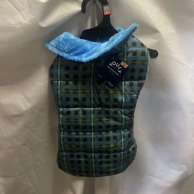 Youly Dog Pet Coat Blue Medium Large16-19 Inch.