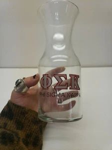Phi Sigma Kappa Glas Wein Dekanter, Phi Sigma Kappa Barware, Phi Sigma Kappa  - Bild 1 von 5