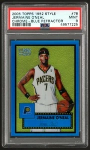 JERMAINE O'NEAL 15/159 PSA 9 MINT BLUE REFRACTOR #78 SP 2005-06 TOPPS 1952 STYLE - Picture 1 of 2