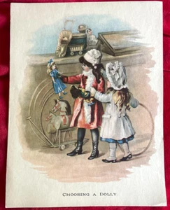 Vintage viktorianisches Kinderzimmer Buch Kunst Illustration Druck - Bild 1 von 4