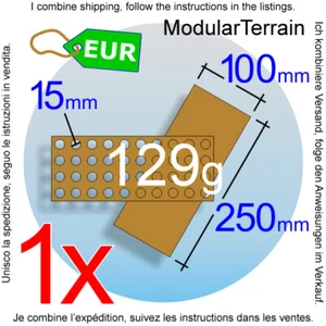 1x MDF Movement Tray 4x10 10x4 15mm Round Base Bandeja De Movimiento - Foto 1 di 7