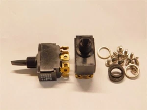 2 Carling 2GM04-D-2B-B DPDT 20A On-Off-On Toggle Switches, Screw Terminals - Picture 1 of 2