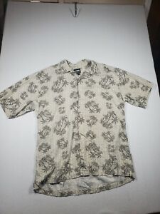 Saddlebred XLT Big & Tall Hawaiian Shirt Short Sleeve Washable Linen Rayon