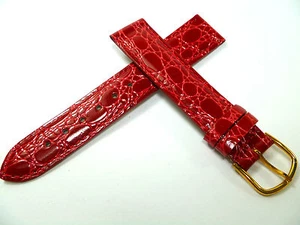 18 mm ROT UHRENARMBAND KROKOPRÄGUNG UHRENBAND LEDER 1891 - Bild 1 von 2