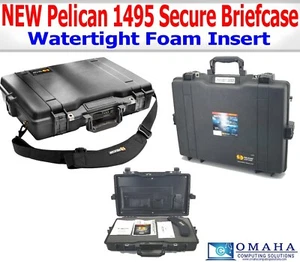 NEW PELICAN 1495 LAPTOP WATERTIGHT HARDENED BRIEFCASE WITH FOAM INSERT OPEN BOX - Picture 1 of 13