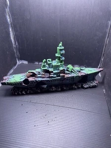 Aquarium Small Ship Wreck Battleship Destroyer Decoration - Picture 1 of 4