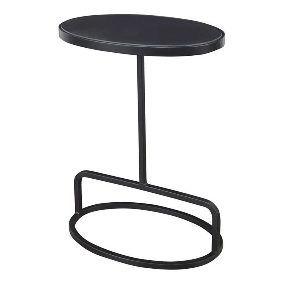 Jessenia Hand Forged Black Iron Accent Drink or Side Table Uttermost 25207