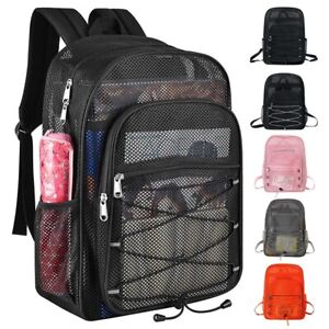 See Through Fitness Bag Wear-resistant Student Backpack Mesh Backpack  Women
