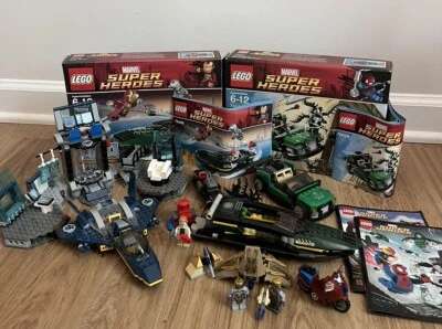 LEGO Marvel LOT 6868 76006 6865 76004 Hulk break, Iron Man Cap America INCOMPLET - Image 1 of 4