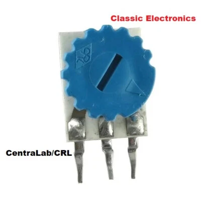 Lote de 5 potenciómetros de resistencia recortadora cerámica NOS CentraLab CRL 1K 1000 ohmios Foto 1 de 4