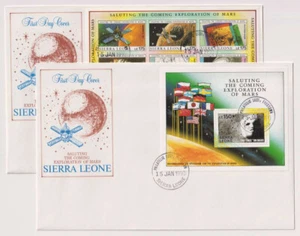 D8698: Sierra Leone #1167-70, 1171 FDC, Face on Mars - Picture 1 of 3