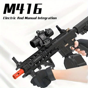 M4 Electric Gel Ball [7.4v High Speed Upgrade] Toy Rifle, Manual/Auto Dual Mode - Picture 1 of 7