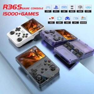R36S Retro Handheld Video Game Console Arkos System 3.5'' IPS Screen,15000+ Game - Picture 1 of 16