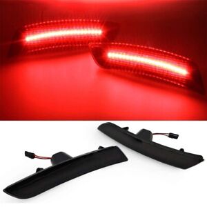 2x Red Rear Bumper Fender LED Side Marker Light For Cadillac 14-18 CTS 15-18 ATS