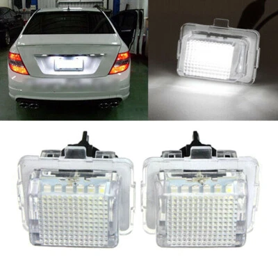 2X LED License Plate Lights Fits Mercedes Benz S550 S600 S63 S65 W212 W221 06-12 Foto 1 de 4