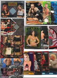 WRESTLING LOT (16) CARDS WWE TNA DIVAS MAT RELIC STARS