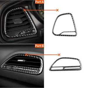 For Dodge Challenger Carbon Fiber Interior Dashboard Air Vent Outlet Cover Trim - Bild 1 von 11
