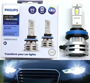 Philips Ultinon Essential G2 White H8 Two Bulbs Fog Light Upgrade Replacement K - Picture 1 of 12