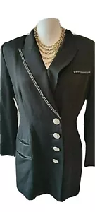 Chaqueta Blazer S para Mujer The Icing Negra Revestimiento Dorado Estrás Ocasión Especial - Imagen 1 de 6