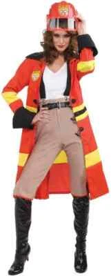 Blazing Beauty Sexy Firefighter Fire Fighter Fancy Dress Halloween Adult Costume - Image 1 of 2