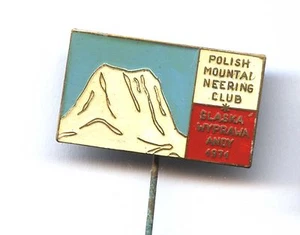RARE badge POLISH MOUNTAINEERING CLUB Silesia expedition to the Andes 1971 pin - Picture 1 of 1