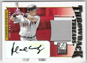 MANNY RAMIREZ 2002 DONRUSS ELITE THROWBACK THREADS AUTO JERSEY CARD #9/100! - Picture 1 of 1