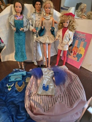 1986 Jewel Secrets Barbie Whitney Skipper & Ken With Fashion & Accessories USED - Image 1 of 4