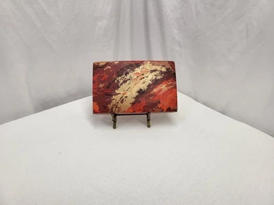 Vintage 1960s Red Clutch Cosmetic Jewelry Purse Vanity Storage MCM Decor - Image 1 of 4