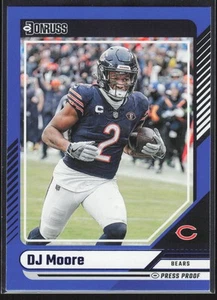 2024 Donruss #137 DJ Moore Press Proof Blue Chicago Bears - Picture 1 of 2