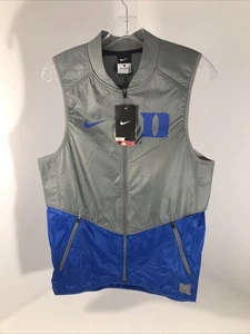Nike Hombres Duke Blue Devils Chaleco de Juego con Cremallera Talla Pequeña Gris/Azul Real Nuevo con Etiquetas - Imagen 1 de 8