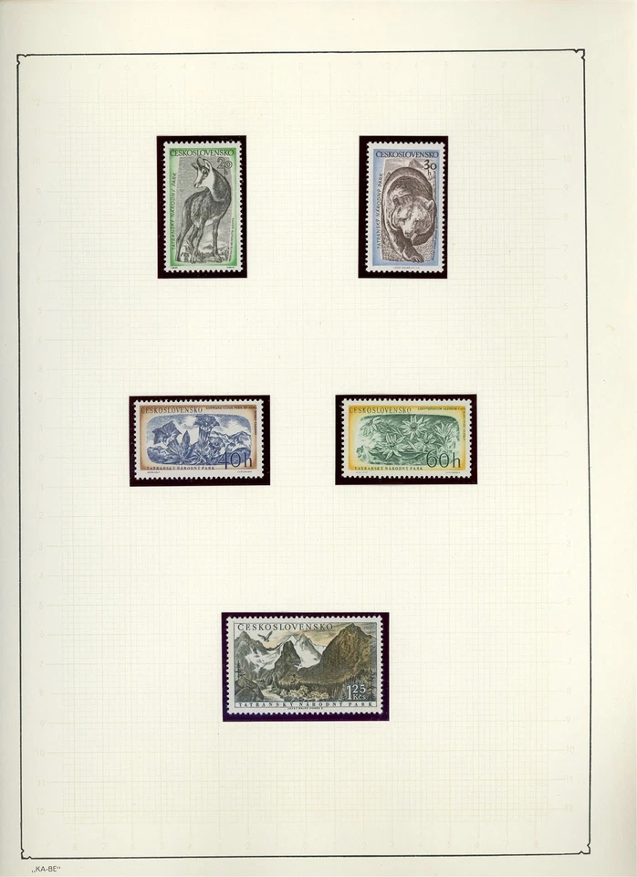 WORLDWIDE FLORA FAUNA - CZECHOSLOVAKIA - Album Page Lot #49 - SEE SCAN - $$$ - Image 1 of 1