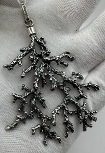 Vintage Giovanni Raspini 925 Sterling Silver Pendant Coral Branch Design Italy - Picture 1 of 8