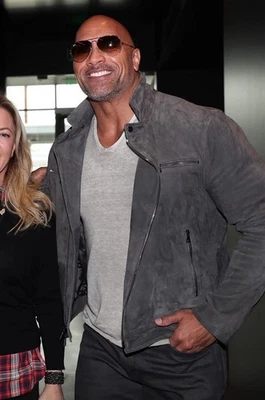 The Rock John Varvatos Suede Moto Jacket - Gray - Size 46IT/36US - MSRP $2,198 - Image 1 of 4