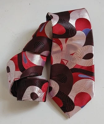 Corbata Verso 9 100% Seda Corbata Remolinos Diseños de Seda por Maurizio Foto 1 de 4