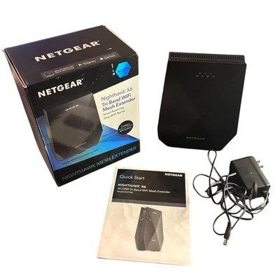 NETGEAR Nighthawk X6 EX7700 AC2200 Tri-band WiFi Mesh Extender Smart Roaming - Image 1 of 4