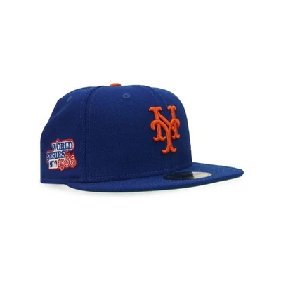 New York Mets New Era MLB 1986 World Series Blue 59FIFTY Fitted Cap - Image 1 of 4