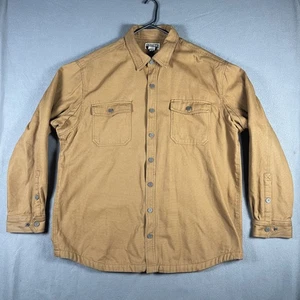 Duluth Trading Co Coat Mens 2XL Tall Brown Lined Button Up Workwear Heavyweight - Picture 1 of 9